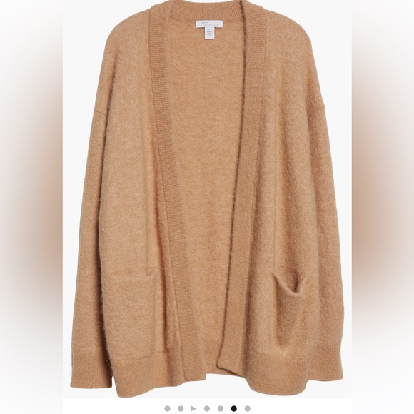 NORDSTROM Fuzzy Alpaca Blend Oversize Open Cardigan Medium - Picture 4 of 6